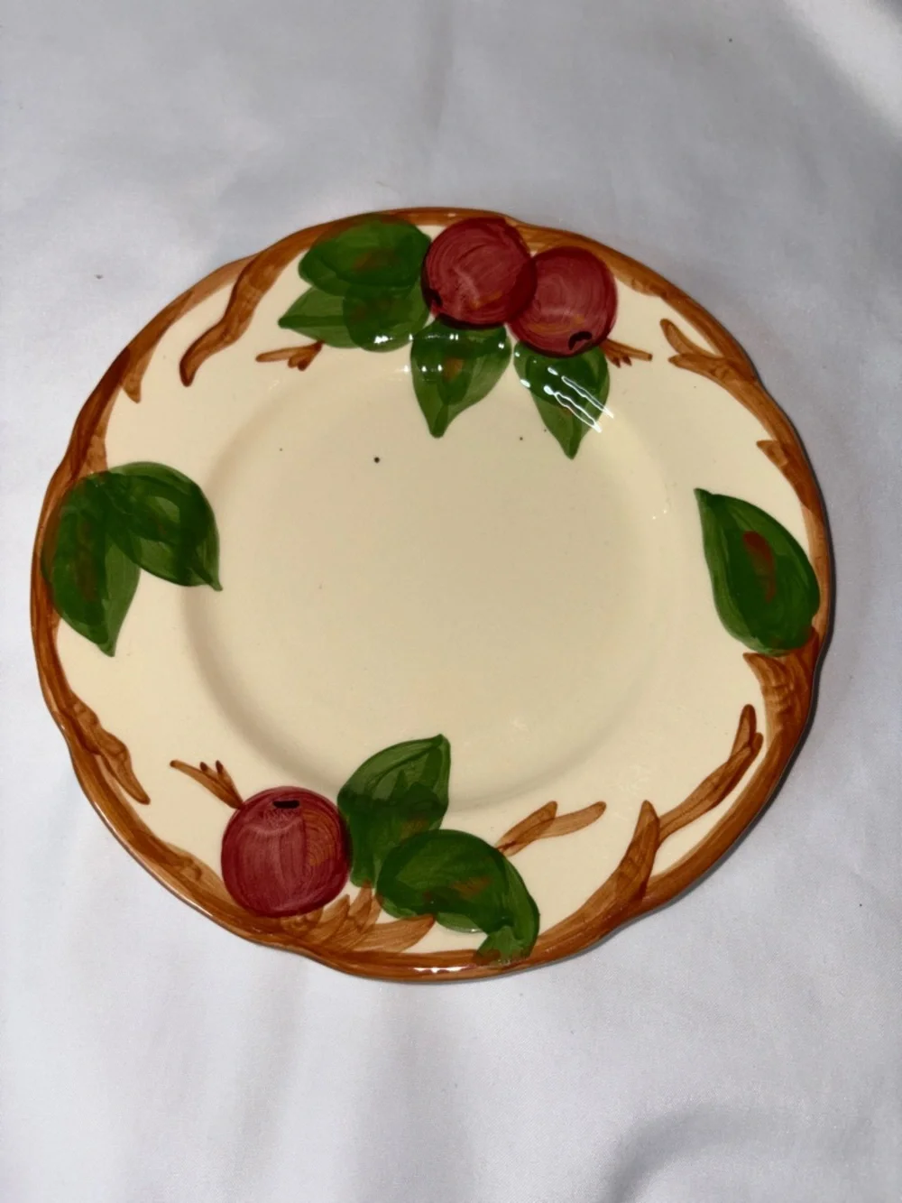 Franciscan Apple Set of 3 Small Plates 8” Vintage USA Hand Painted